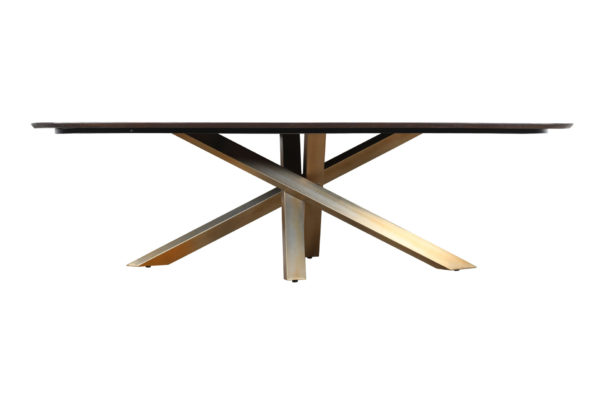 Table à manger Alore ovale brun doré 280 cm – Image 8