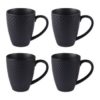 Coffret de 4 Mugs Snow noir 35cl
