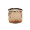 Photophore Amber en verre marron