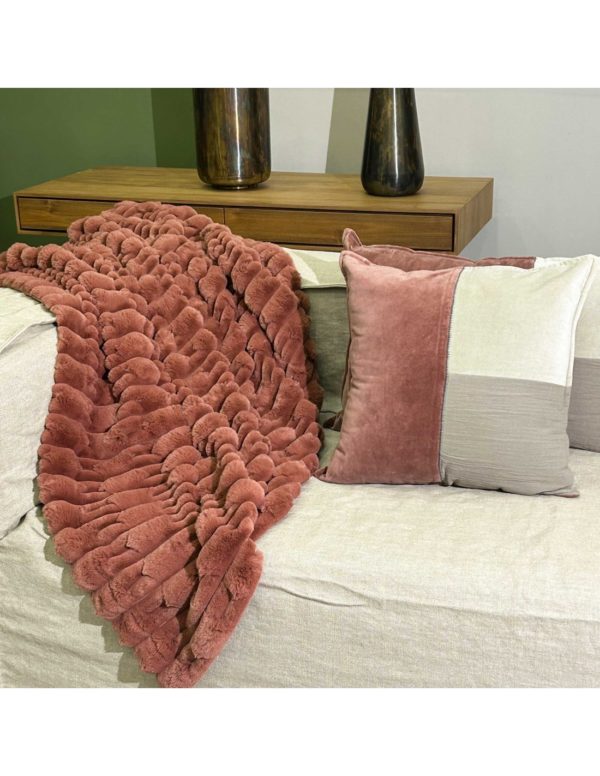 Plaid Eclat Bois de Rose Sud Etoffe – Image 5