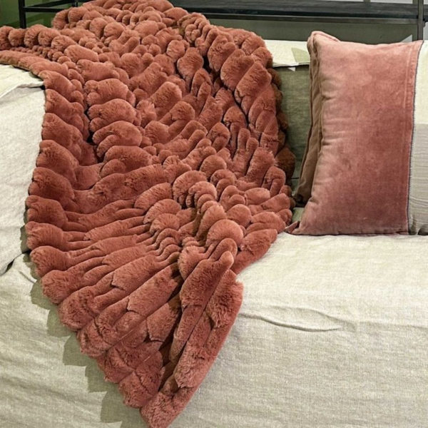 Plaid Eclat Bois de Rose Sud Etoffe
