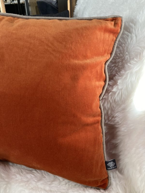 coussin jaipur orange 3 - Coussin Jaipur Orange Burnt 40x60 cm