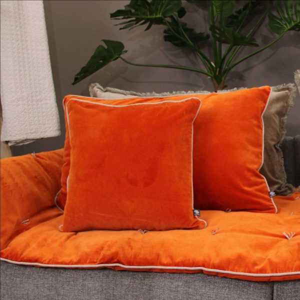 coussin jaipur orange - Coussin Jaipur Orange Burnt 40x60 cm