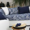 Coussin bleu 40x60 cm empreinte – Image 2