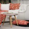 Coussin orange 40x60 cm empreinte – Image 2