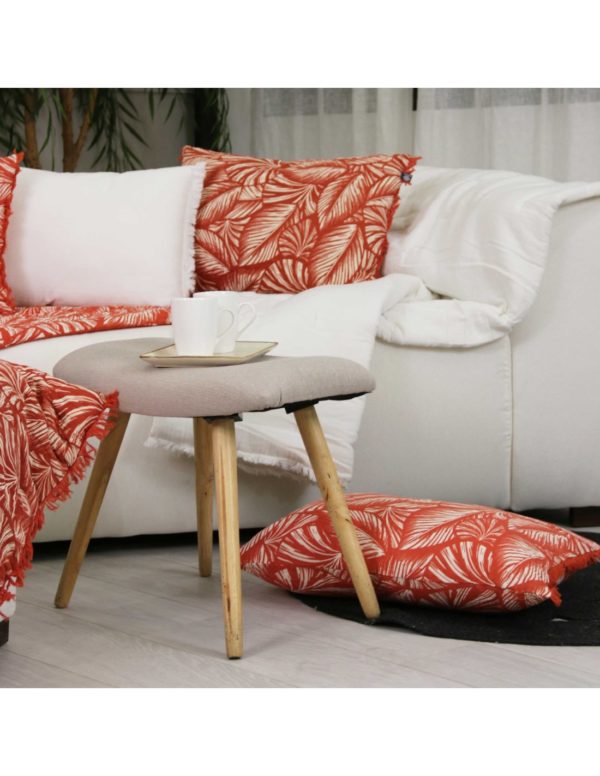 Coussin orange 40x60 cm empreinte – Image 2