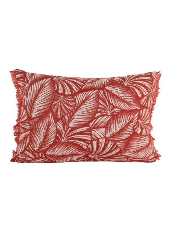 Coussin orange 40x60 cm empreinte