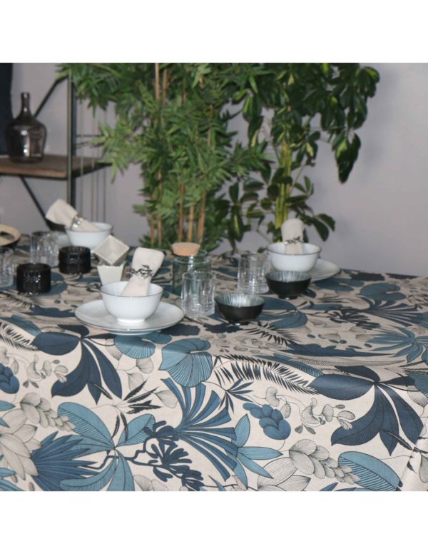 Nappe 250x150 lombock bleu 2 collection lombok - Nappe Bleu 250 x 150 cm Lombok