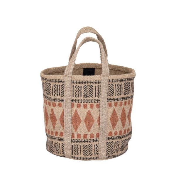Panier rond en jute marron Noyaan