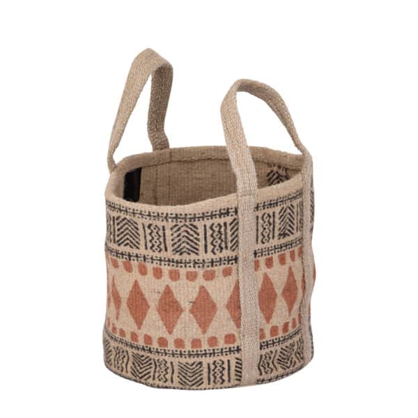 Panier rond en jute marron Noyaan – Image 2