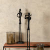 Statue musicien aluminium noir – Image 2