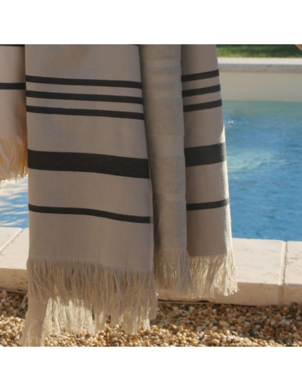 Fouta Beige/Naturel 100X195cm – Image 2