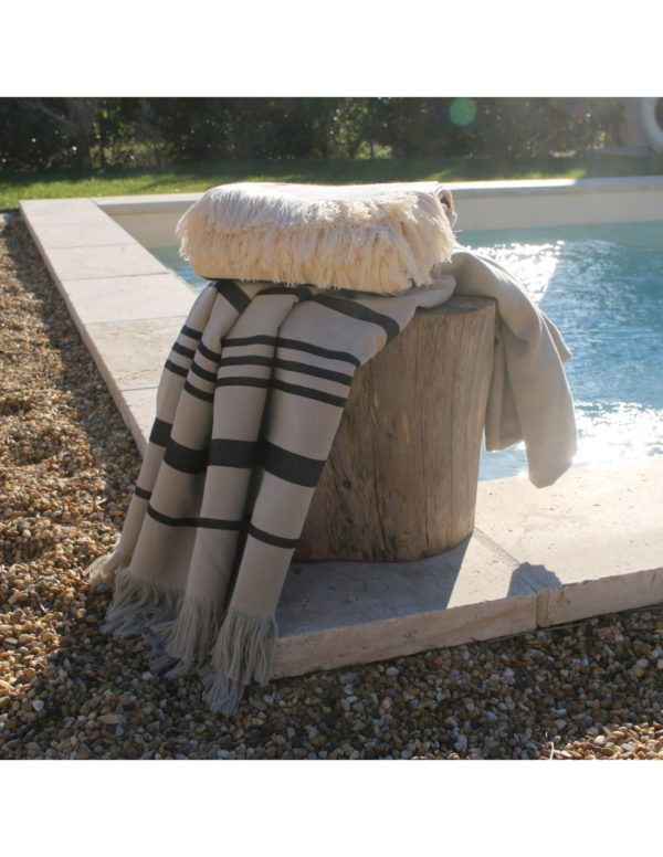 Fouta Beige/Naturel 100X195cm – Image 3