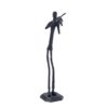Statue musicien aluminium noir