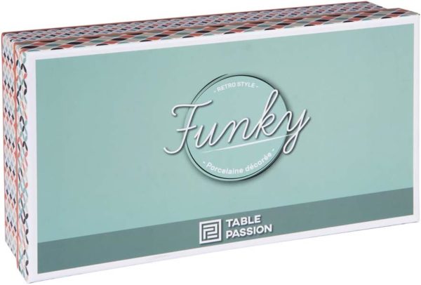 coffret 6 tasses funky 1 - Coffret 6 tasses Funky 23 cl Table Passion