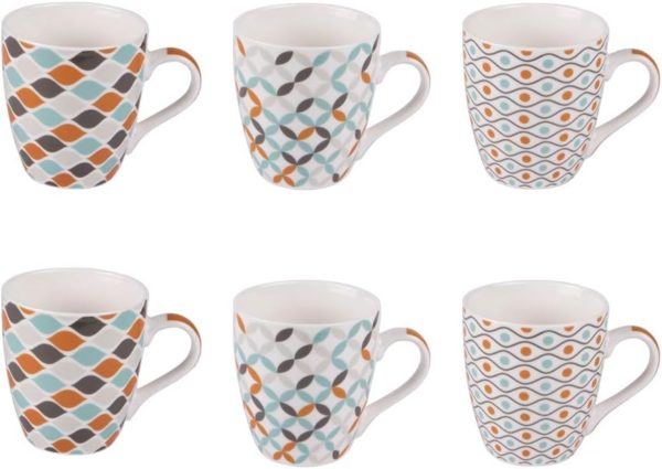 coffret 6 tasses funky - Coffret 6 tasses Funky 23 cl Table Passion