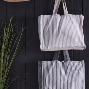 bag coton chambray raye french port - Meilleures ventes