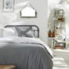 Parure de lit 220X240 bicolore gris foncé/blanc craie Capucine