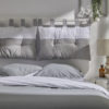 Parure de lit 220X240 bicolore gris foncé/blanc craie Capucine – Image 4