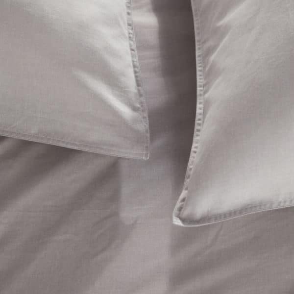 Parure de lit 220X240 gris clair Chambray Constance – Image 5