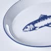 Plateau métal blanc Poisson bleu marine French Port – Image 3