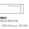 Méridienne Gauche ou Droite Milan Tissu Alpine – Image 4