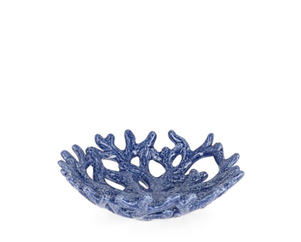Coupe décorative corail bleu - Vide poche