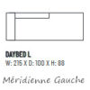 Méridienne Gauche ou Droite Milan Tissu Alpine – Image 3