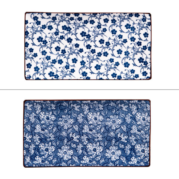 Plateau Sichuan fleur bleu 29x16 cm Table Passion – Image 2