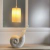 Vase coquillage blanc texturé – Image 4