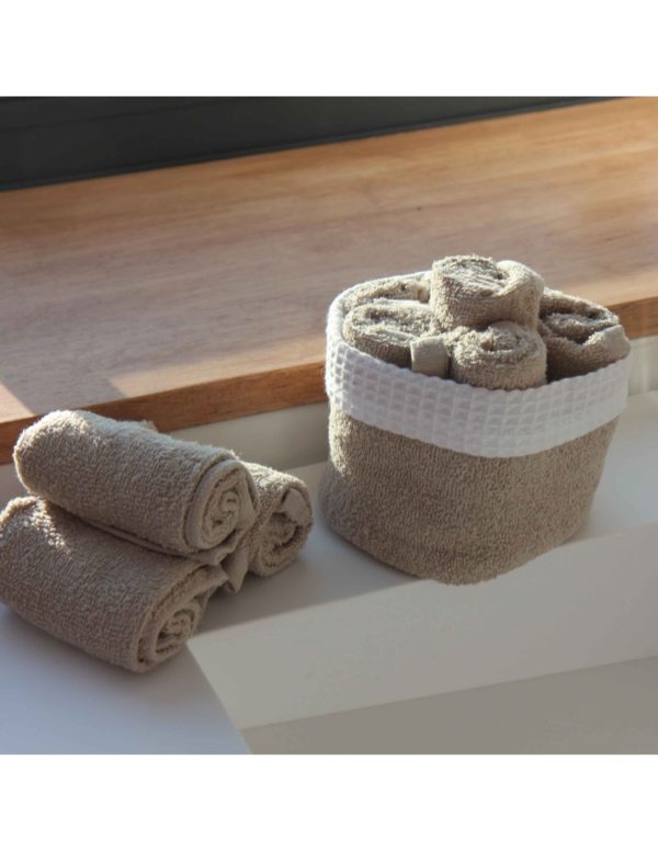 Panier de 6 serviettes naturel – Image 2