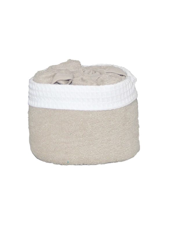 Panier de 6 serviettes naturel