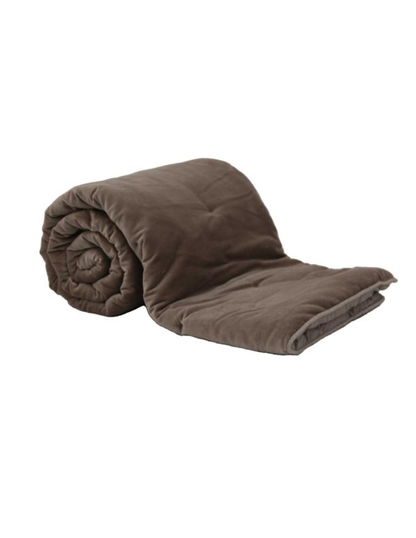 Edredon Velours Taupe 80X200cm Jaipur