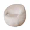 Fauteuil arrondi Gelato Vanille