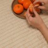 Edredon rayure beige 140x180 cm – Image 2