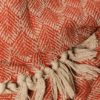 Plaid orange 130x180 cm Leaf – Image 2