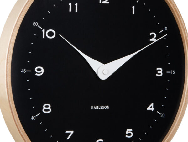 Horloge murale Osado Dome Noir et naturel – Image 4