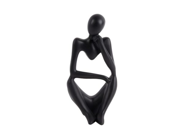 statue wondering black