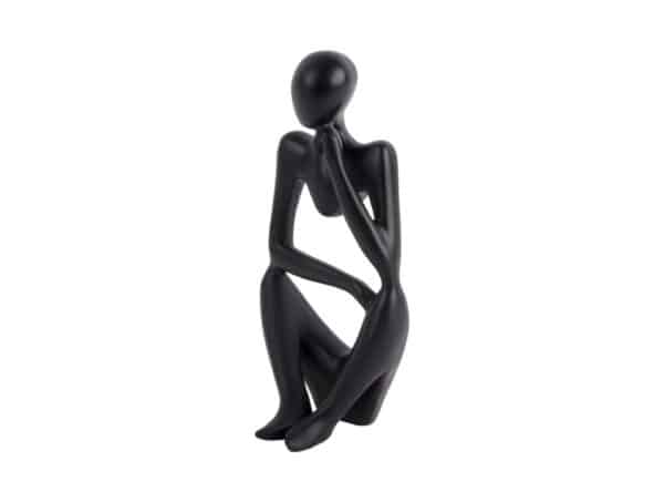 statue wondering black