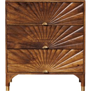 Commode 3 tiroirs sculptes Solear - Accueil