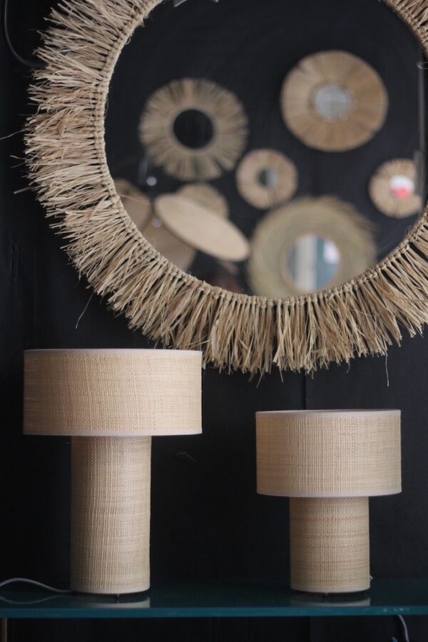 Lampe Saturne Raphia naturel – Image 3