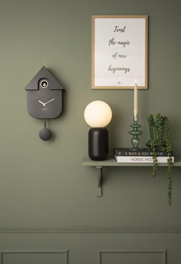 Horloge Moderne Cuckoo Karlsson Noire – Image 4