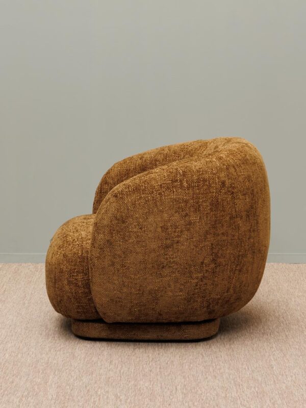 Fauteuil rotatif marron Moeraki – Image 3