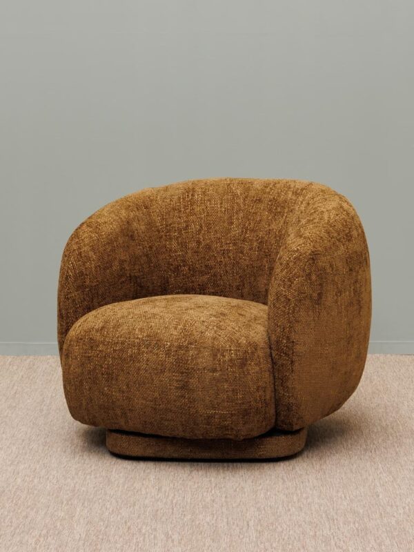 Fauteuil rotatif marron Moeraki – Image 7