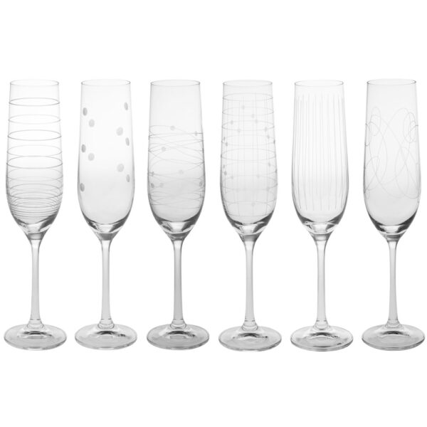 Coffret de 6 flûtes à champagne Graphik 19 cl