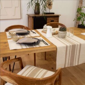 chemin de table canevas naturel
