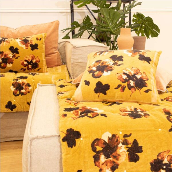 coussin aquarelle gold