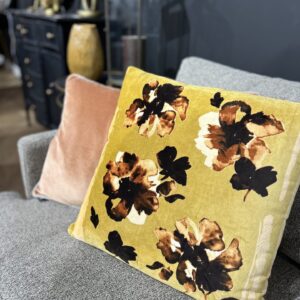 coussin aquarelle gold