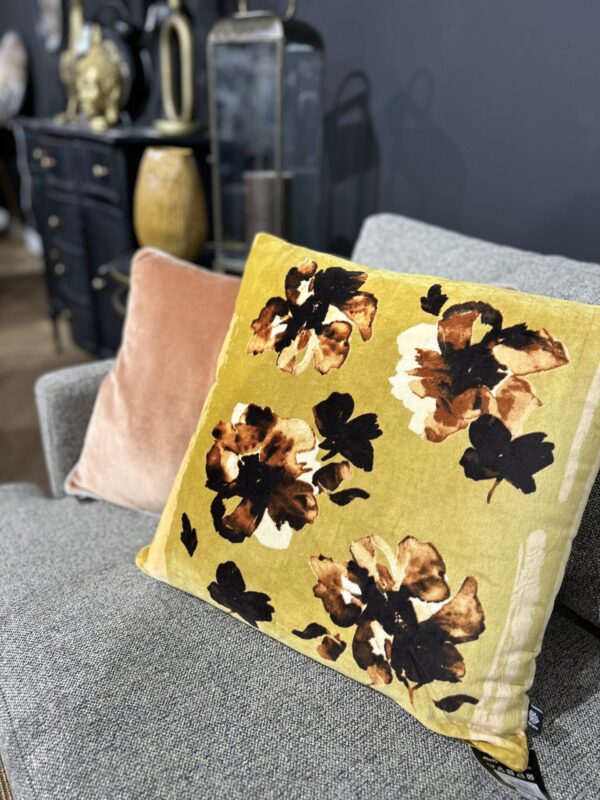 coussin aquarelle gold
