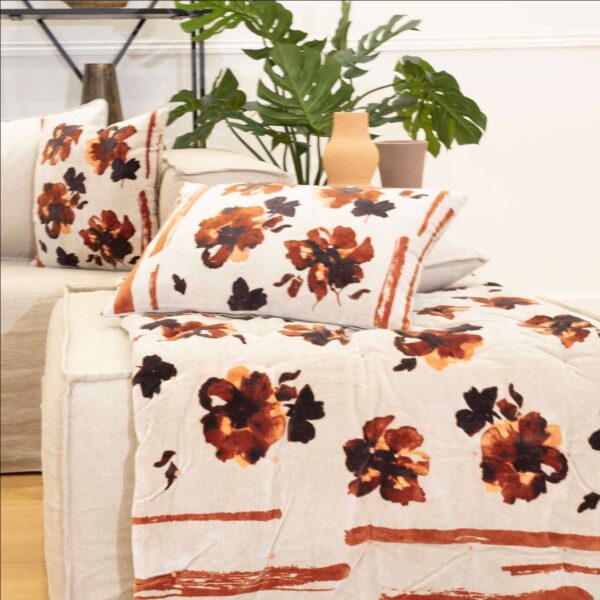 coussin aquarelle naturel